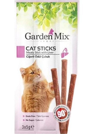Ciğerli Kedi Stick Ödül Maması 3x5 Gr