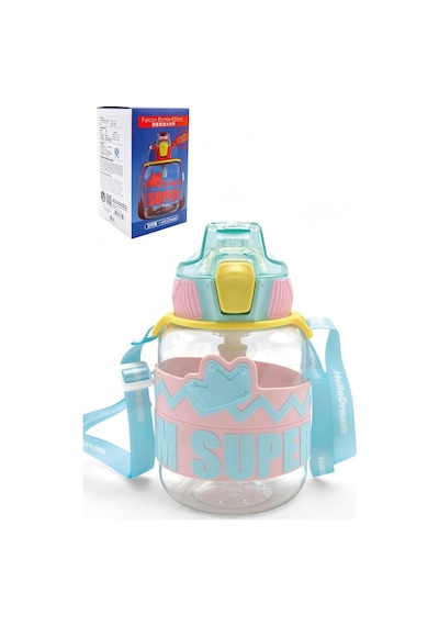 Tr King Tritan Pipetli Suluk, 620 Ml, Turkuaz, Çocuk Okul Suluğu, Bpa İçermez Genel