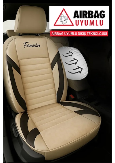 Dacia Duster Laureate 1.5 Dci 110 4x2 E2 I H Md 2015 Uyumlu Spor Model Serisi Tay Tüyü Bej Oto Kılıfı Tam Set
