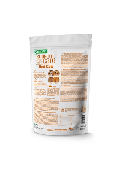 Nature's Protection Superior Care Kızıl/Kahverengi Tüylü Kediler İçin Tahılsız Ringa Balıklı Kedi Maması 400 G