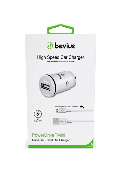 Micro Usb 12w Kablolu Araç Şarj Cihazı Bevius Bvs-au501 Stn