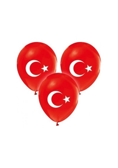 Türk Bayraklı Baskılı Balon 20 Adet Diğer