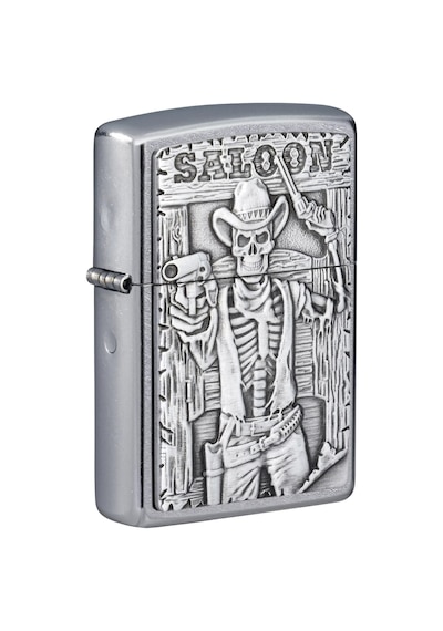 Zippo 207 Saloon Skull Emblem Çakmak - 49298-083535