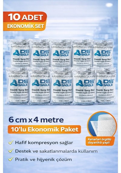 Elastik Sargı Bezi 6cm X 4m 10 Adet