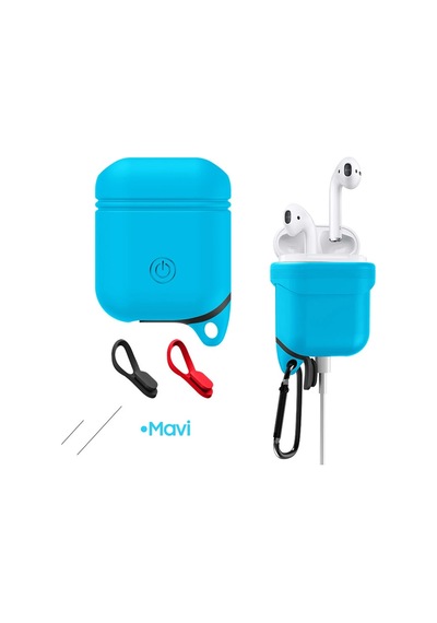 Ally Apple Uyumlu AirPods İçin Premium Silikon Kılıf Anahtarlıklı- 5775