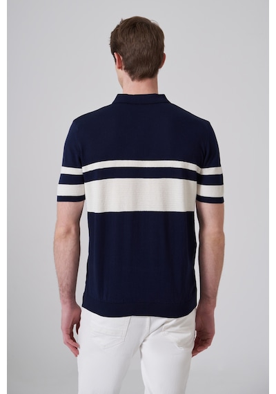 Morven Erkek Lacivert Trend Soft Pamuk Polo Yaka Triko T-shirt 26ys018017200 Lacivert