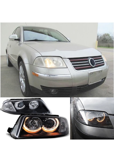 Vw Passat B5.5 2001-2005 Siyah Angel Eyes Ön Far