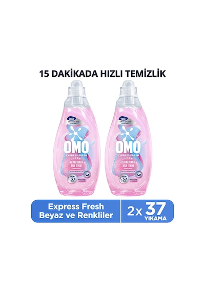 Omo Express Fresh Sensitive Beyaz Ve Renkliler Sıvı Çamaşır Deterjanı 1480ml X2 Diğer