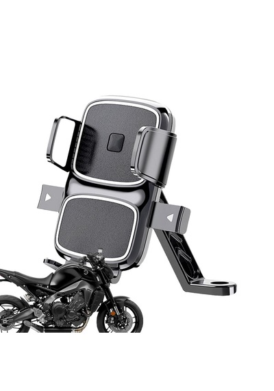 Mt64 Motosiklet Motor Telefon Tutucu Ayna Uyumlu Otomatik Kilitle