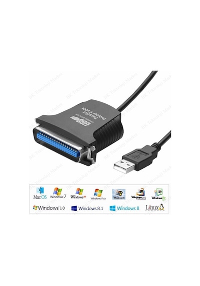 Usb/Lpt Paralel Port Ieee 1284 Yazıcı Adaptör Kablosu