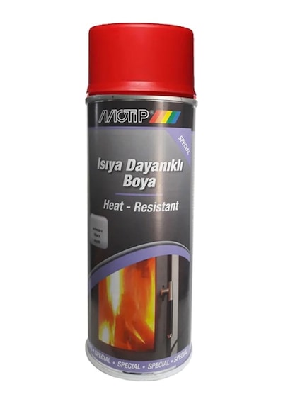 334108 Motıp Isıya Dayanıklı Boya Kırmızı 300 C Derece