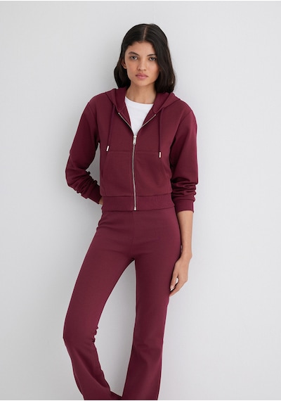 Mavi - Kapüşonlu Bordo İnterlok Sweatshirt 1s10424-70394 Bordo