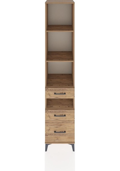 Hyperion Dolap 4 Raflı 3 Çekmeceli 44x44x221 Çam-çam Çam
