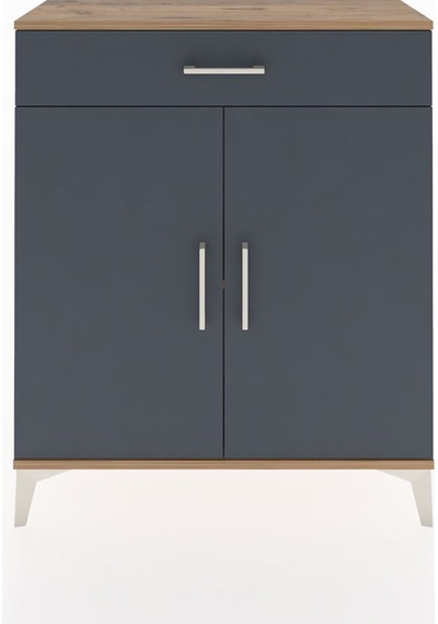 Arges Şifonyer Tek Raflı Tek Çekmeceli 2 Kapaklı 88x30x106 Çam-antrasit Atlas Çam