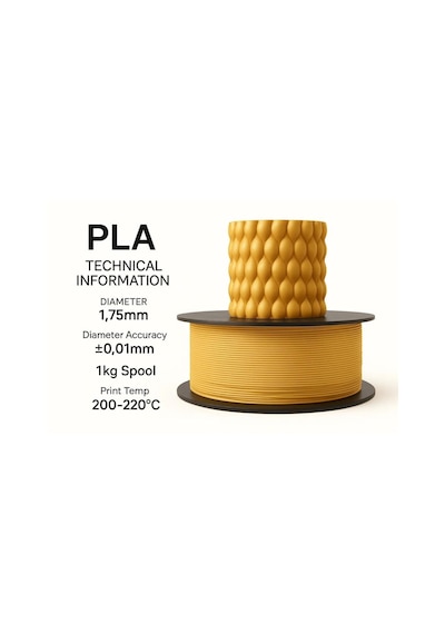 Filetto Pla+ Filament 1.75mm 1 Kg - Altın