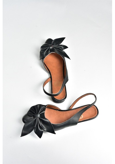 Fox Shoes Siyah Kadın Babet H726809009 Siyah