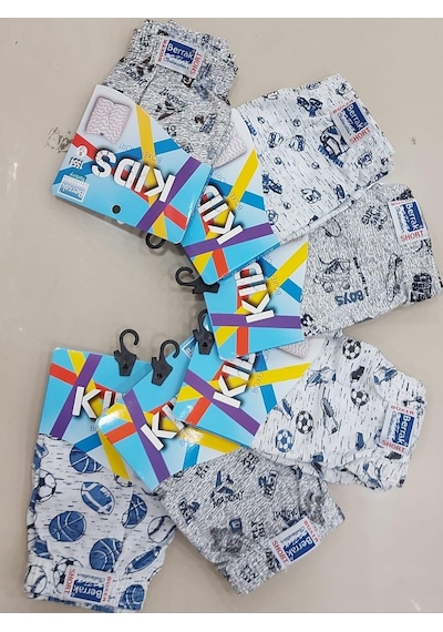 Berrak 1554 Erkek Çocuk Desenli Boxer Şort 10 Adet 001