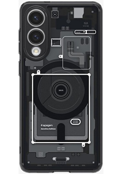 Galaxy Uyumlu S25 Edge Kılıf Ultra Hybrid Magfit Özellikli Zero One Black - Acs09415