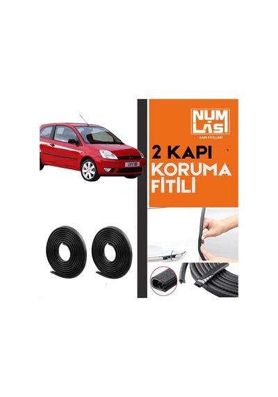 Ford Fiesta Tek Kapı 2002-2008 İki Kapı Koruma Fitili Siyah Renk Numlas-a Kalite-nm2917