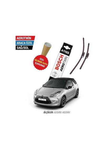 Bosch Aerotwin A116S Citroen DS3 Silecek Takımı (2010-2014)