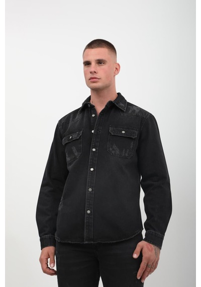 Banny Jeans Erkek Jean Gömlek SİYAH