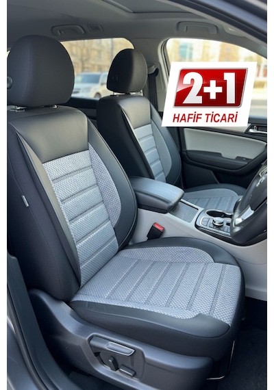 Speed Serisi Pike Kumaş Ticari 2+1 Oto Koltuk Kılıfı - Doblo-caddy-berlingo-dokker-courier-kangoo Uyumlu Füme