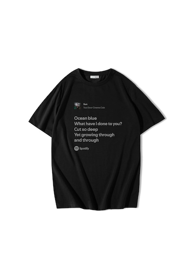 Brz Collectıon Brz Collection Unisex Oversize Two Door Cinema Club - Sun T-shirt Siyah