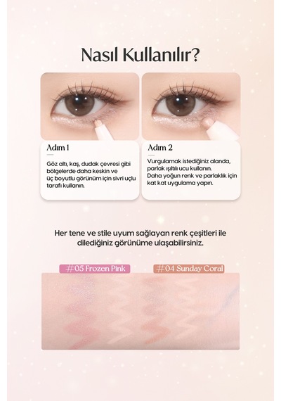 Peripera Sugar Twinkle Duo Eye Stick 04 Sunday Coral