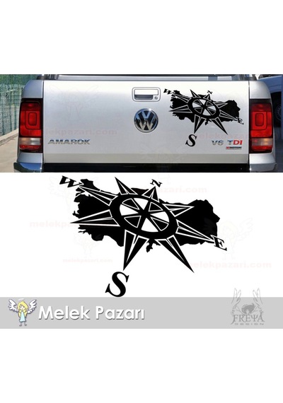Türkiye Pusula Off Road, Kamp, Karavan Sticker