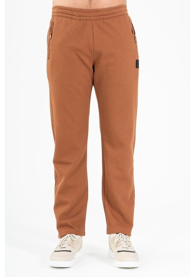 Maraton Sportswear Regular Erkek Düz Paça Basic Taba Eşofman Altı 21795 Taba