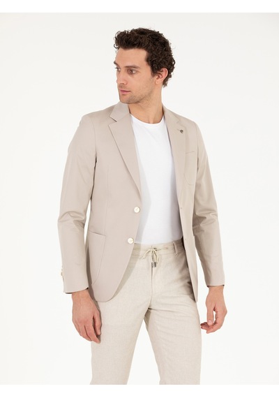 Cacharel Bej Slim Fit Ceket