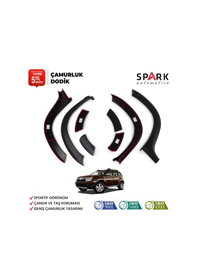 Dacia Duster 2010-2017 Yıl Aralığı Uyumlu 8 Parça Çamurluk Dodik