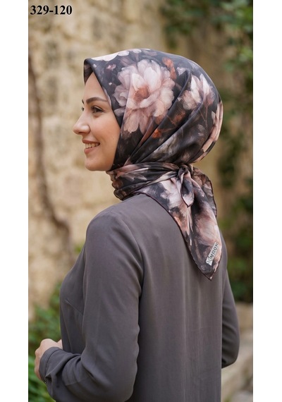 Moonscarfs Moonscarf Soft Pamuk Eşarp Siyah 329-120 Çok Renkli