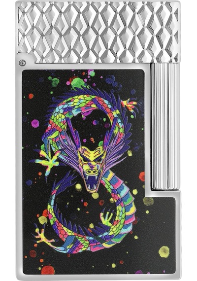 C16527 St Dupont Ligne 2 Chrome Dragon Black Çakmak