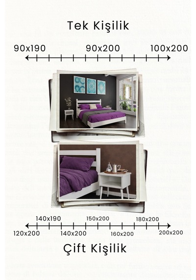 Natura Masif Ahşap Karyola Ve 2 Adet Komodin Beyaz 90x200