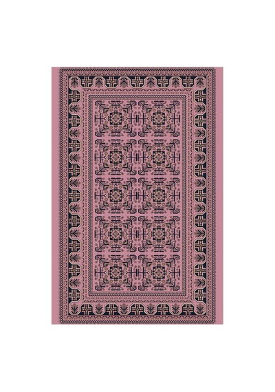Kartela Halı Afgan Halı Jüt Taban Dokuma Halı Gül Kurusu - 180 X 270 Cm