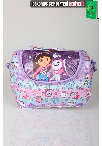 X Dekomus Lisanslı Gabby S Dollhouse Meow Magic Collection Termoslu Beslenme Çantası Altın