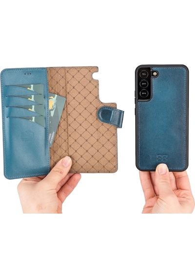 Bouletta Samsung Galaxy S22 Plus Uyumlu Deri Cüzdanlı Kılıf Brn4E