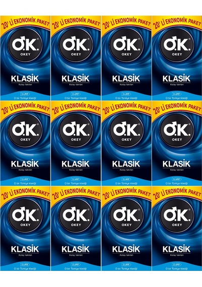 Okey Klasik Prezervatif 12 x 20'li