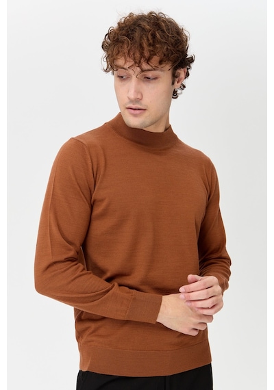 Desen Erkek Basic Yarım Balıkçı İnce Triko Kazak K.taba K.taba Desen Erkek Basic Yarım Balıkçı İnce Triko Kazak K.taba K.taba