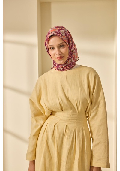 Silk Home Soft Eşarp 73090-07 Sinyal Mor, Turuncu, Turkuaz, Vizon ,taş