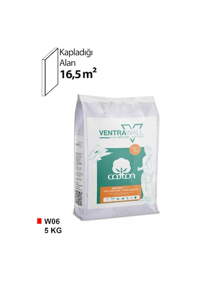 Ventrawall - Beyaz Duvar Kaplaması Ve Pamuk Sıva - W06 - 5 Kg