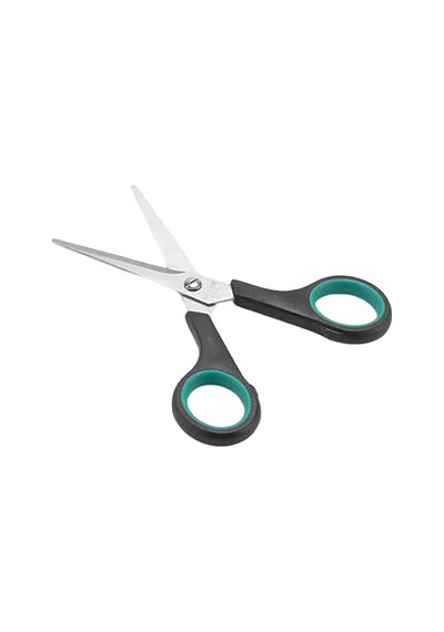 Paslanmaz Çelik Makas, Ergonomik Turkuaz-siyah Tutma Kollu 18 Cm