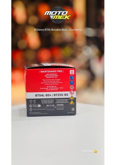 Honda Monkey 125 Today Bs Battery Btx4l-bs+/btz5s-bs Motosiklet Aküsü Ytx4l