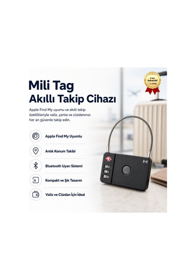 Mili Tag Akıllı Valiz Kilidi Ve  Tsa Onaylı Apple Find My Destekli-959