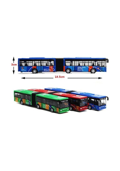 Oyuncak Körüklü Metal Otobüs Metrobüs Çek Bırak 1:48 22 Cm Büyük Model 1 Adet Diğer