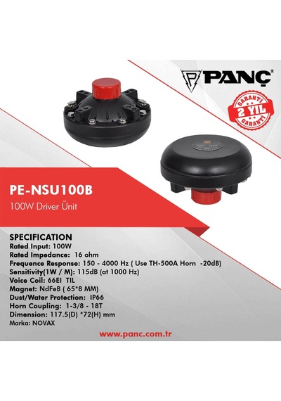 Pe-Nsu100B 100W Drıver Ünit