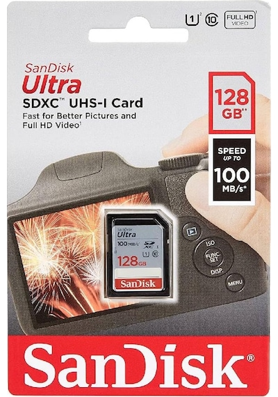Sandisk Ultra Sdsdunr-128g-gn3ın Class 10 Uhs-ı U1 128 Gb Hafıza