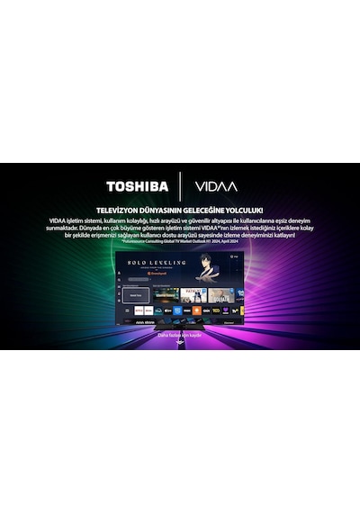 Toshiba 65UV3463DT 4K Ultra HD 65'' 165 Ekran Uydu Alıcılı Smart LED TV