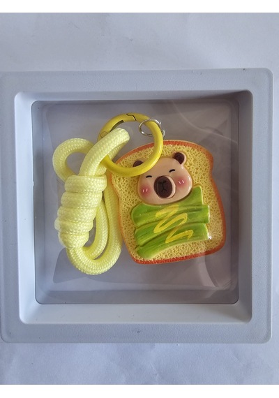 Capybara French Toast Anahtarlık Charm Sarı